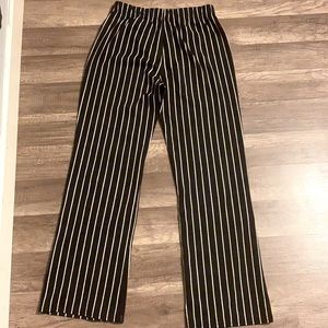black and white stripes pants